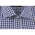 Осенняя рубашка с длинными рукавами, синяя клетчатая рубашка